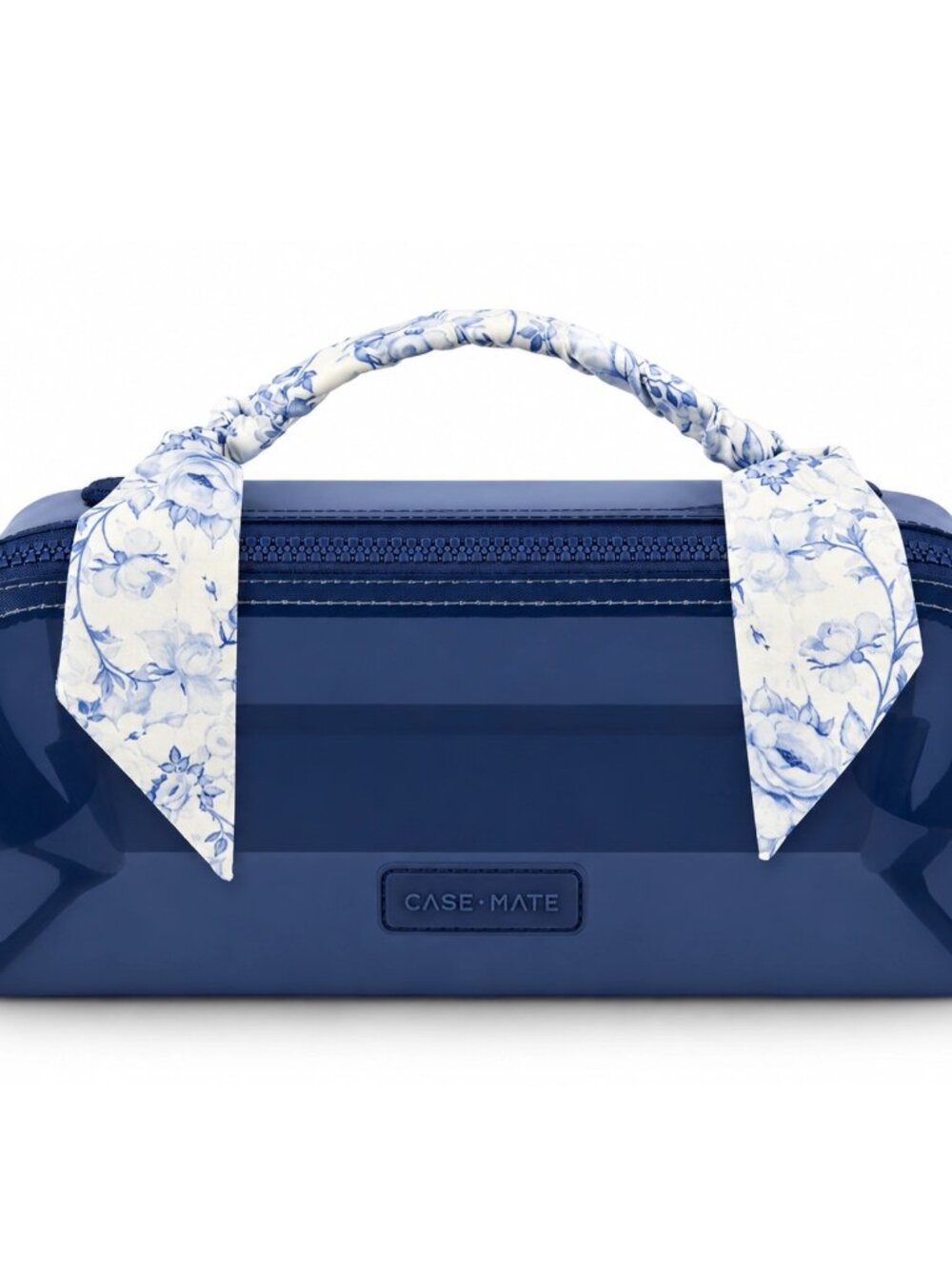 Case-Mate Something Navy Twilly Jelly Cosmetic Bag Lay Flat Makeup Organizer NWT